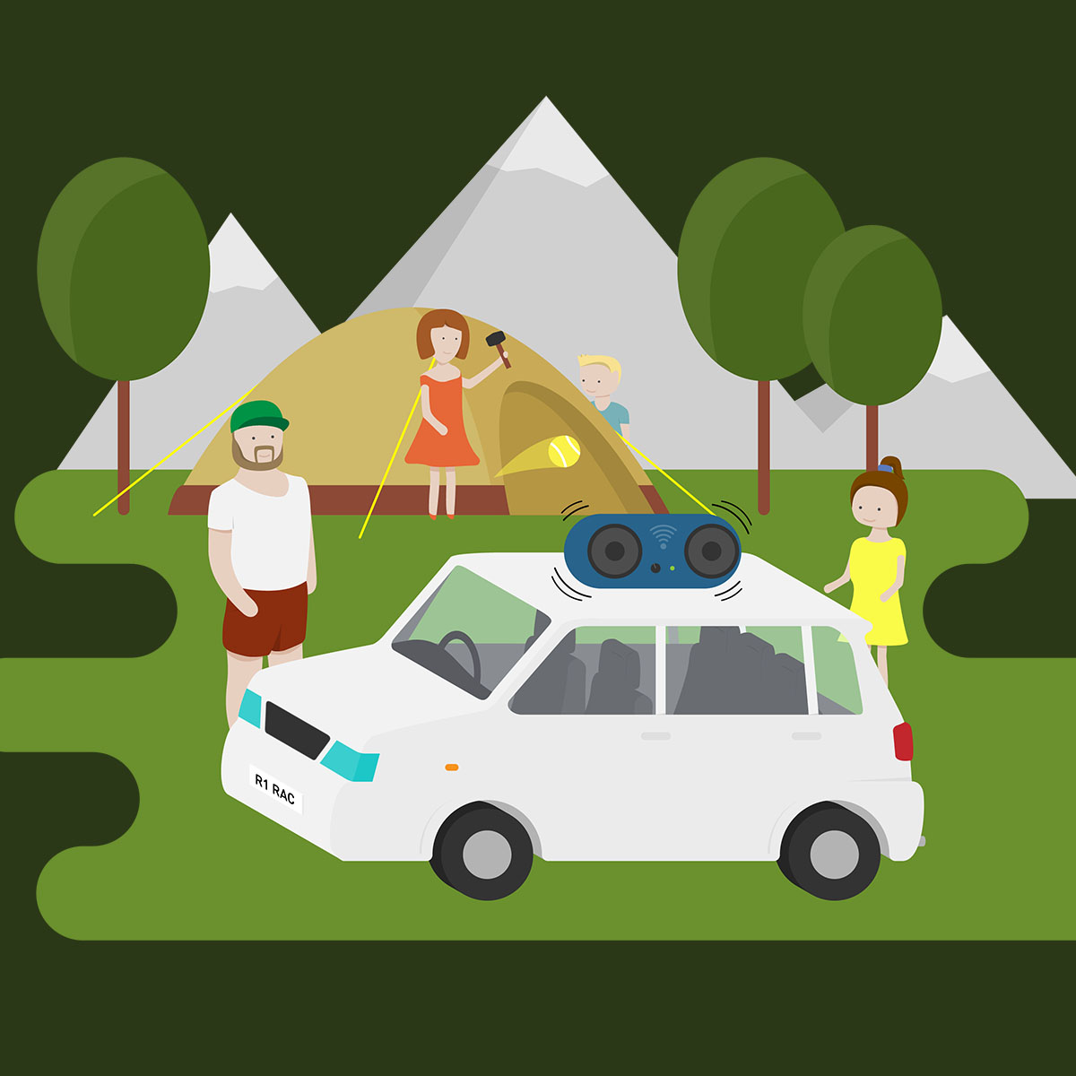 RAC x EE WiFi Illustrations